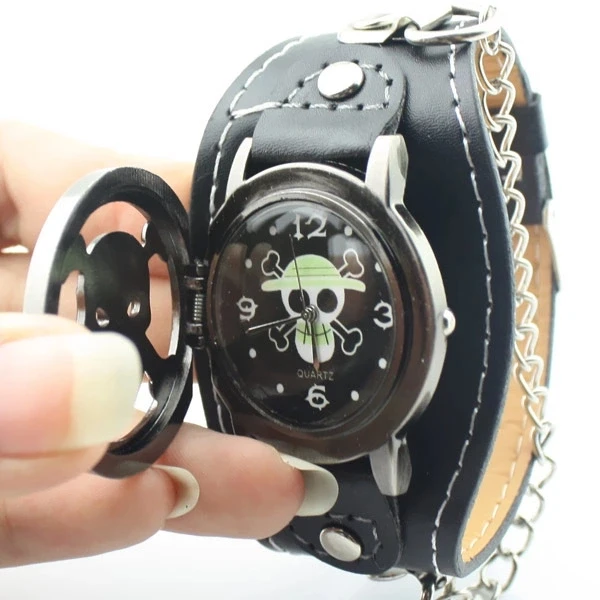 Взрывные Модные мужские кварцевые часы с откидным черепом Прямая продажа от