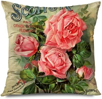 pillowcase retro flower penrose nursery rose scott decorative pillowcase sofa bedroom living room