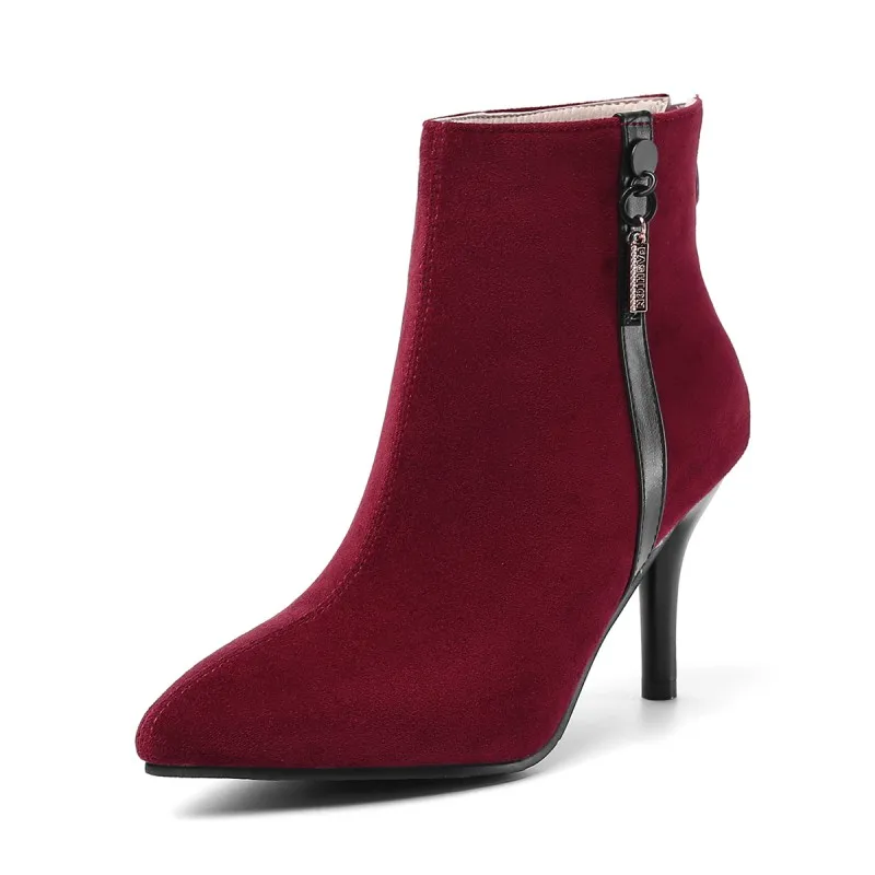 Женские ботинки с боковой молнией зимние больших размеров 9 10 11-15 | Обувь