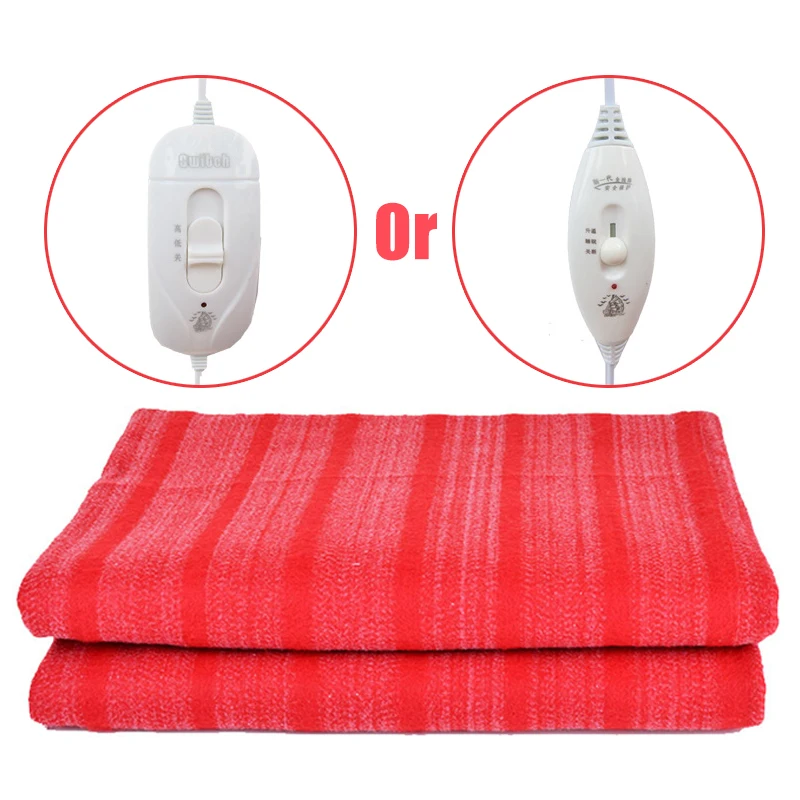 

220V Winter Electric Blanket Heater Single Body Warmer Heated Blanket Thermostat Electric Heating Blanket 150cmx70cm/150cmx130cm