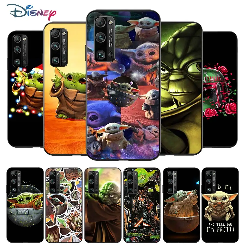 

The Baby Yoda for Huawei Honor V30 20 Pro X10 9S 9A 9C 9X 8X 10 9 Lite 8 7 Pro Silicone Soft Black Phone Case