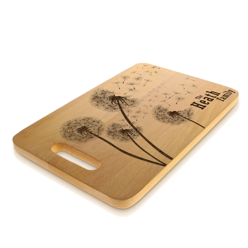 Абстрактные Одуванчики с летящими семена на заказ доска для резки мясника блок