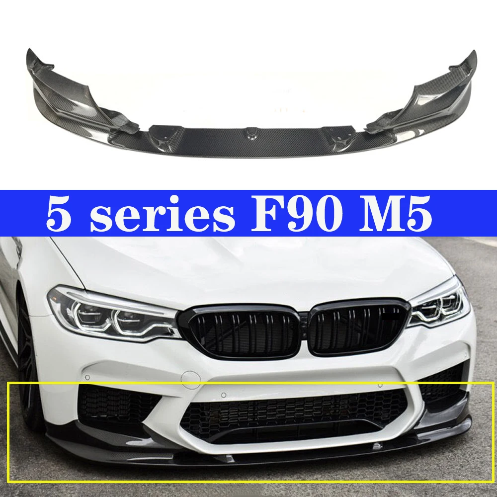Передний бампер из углеродного волокна спойлер фартук для BMW 5 серии F90 M5 2018 2019