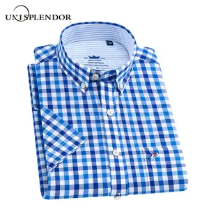 Рубашка мужская черная в клетку, 100% хлопок, YN10305