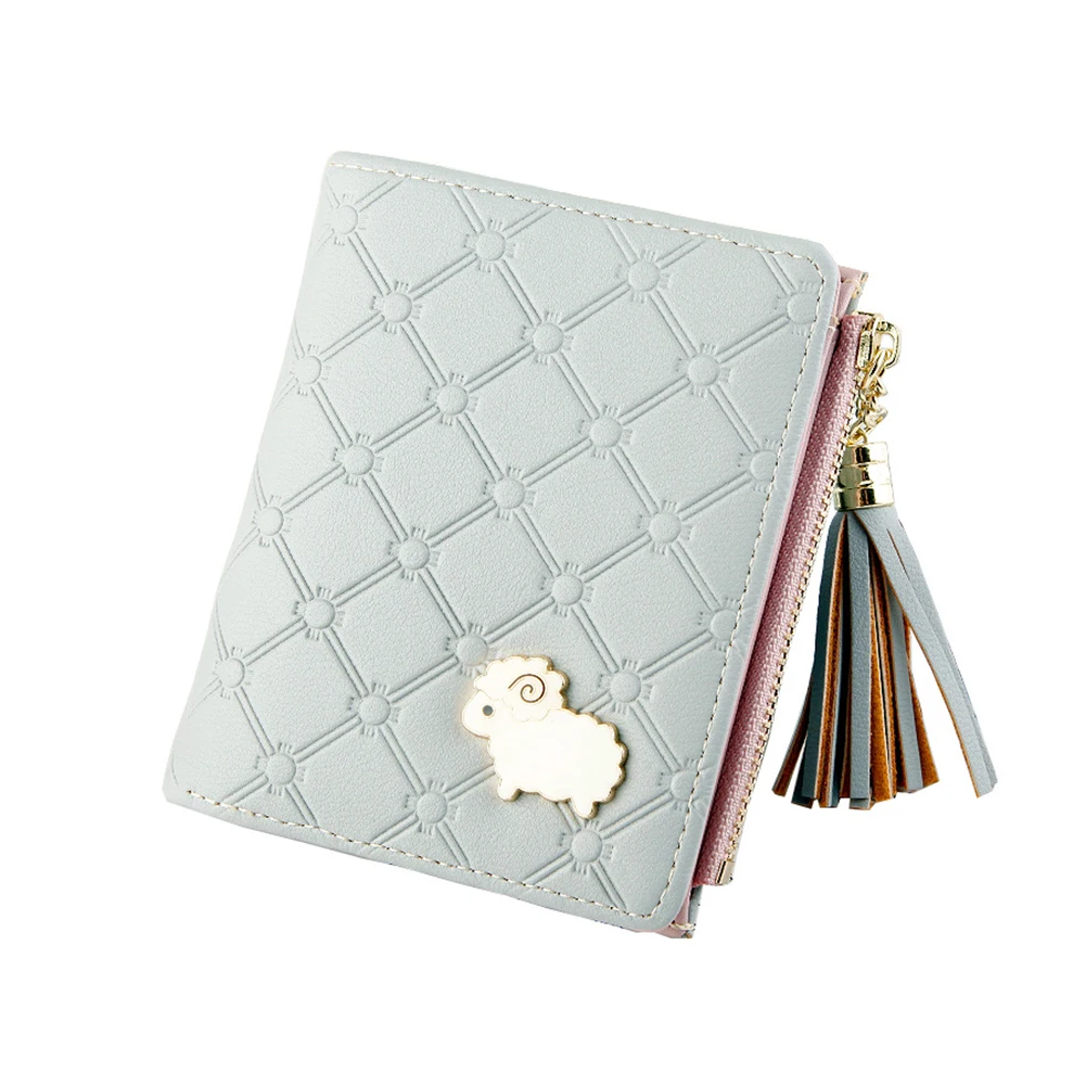 

Женский кошелек из искусственной кожи с овечьим узором, кошелек с кисточкой, держатель для кредитных карт, органайзер, хит продаж-WT