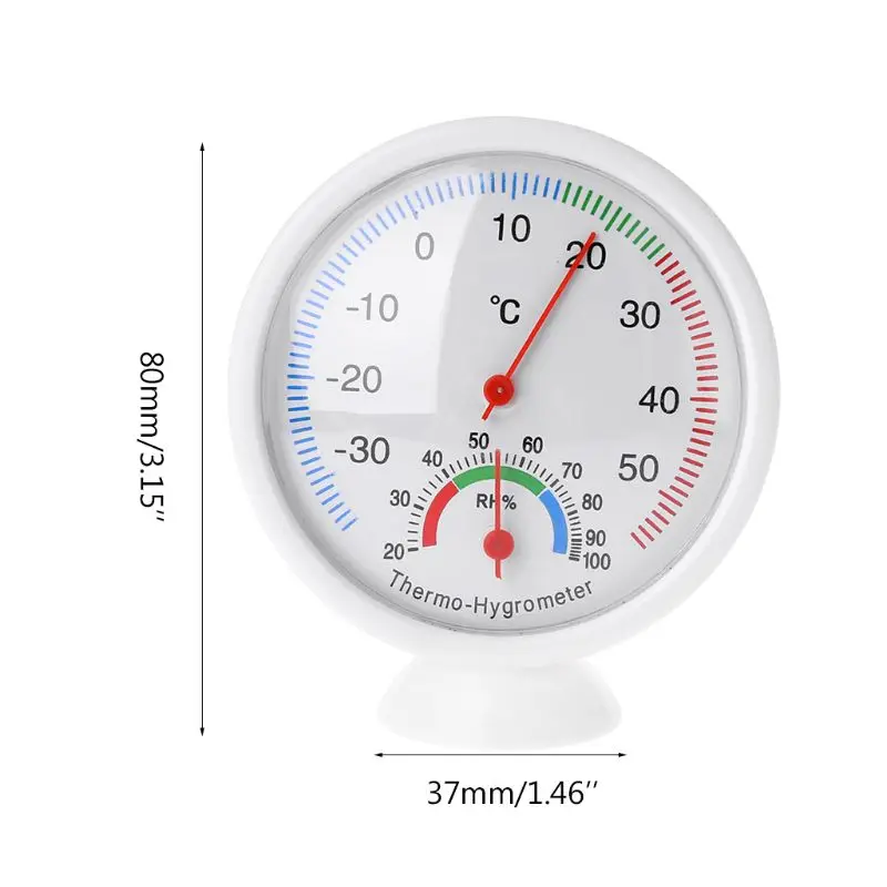 

Needle Type Analog Thermometer Hygrometer Meter Mini Temperature Humidity Detector Monitor Indoor Stand Temperature Gauge U4LB