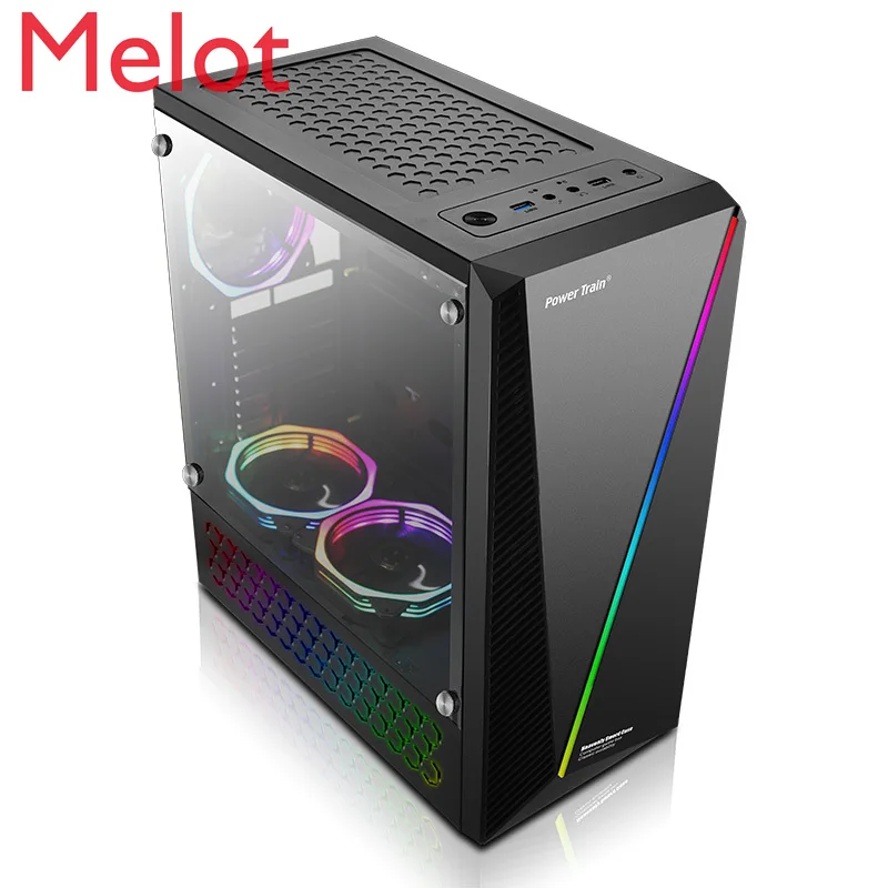 Миниатюрный чехол для компьютера Power Train Tianjian настольная прозрачная RGB игровая