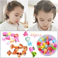 6 types candy color 48pcsset baby girl gifts cute heart shaped fruit element headwear barrettes
