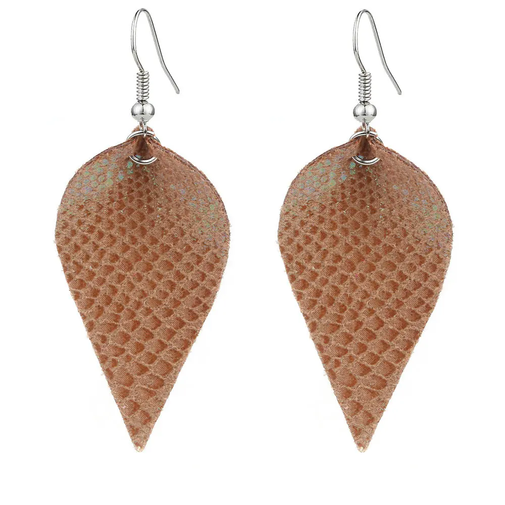 Cpop новые модные серьги из искусственной кожи однотонные простые элегантные в