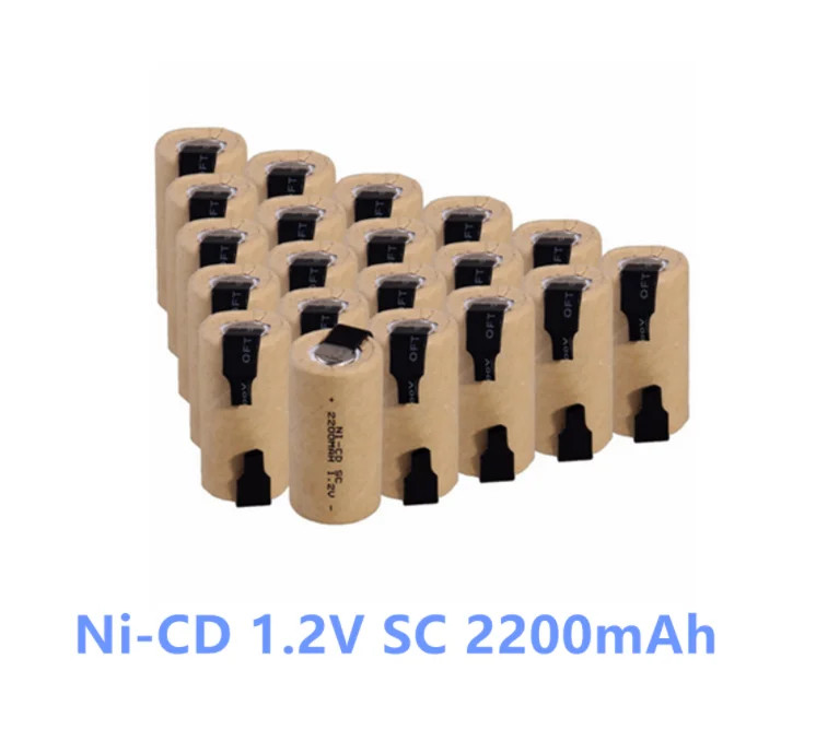 6 шт. оригинальный электрический шуруповерт 1 2 в 2200 мАч перезаряжаемые батареи SC