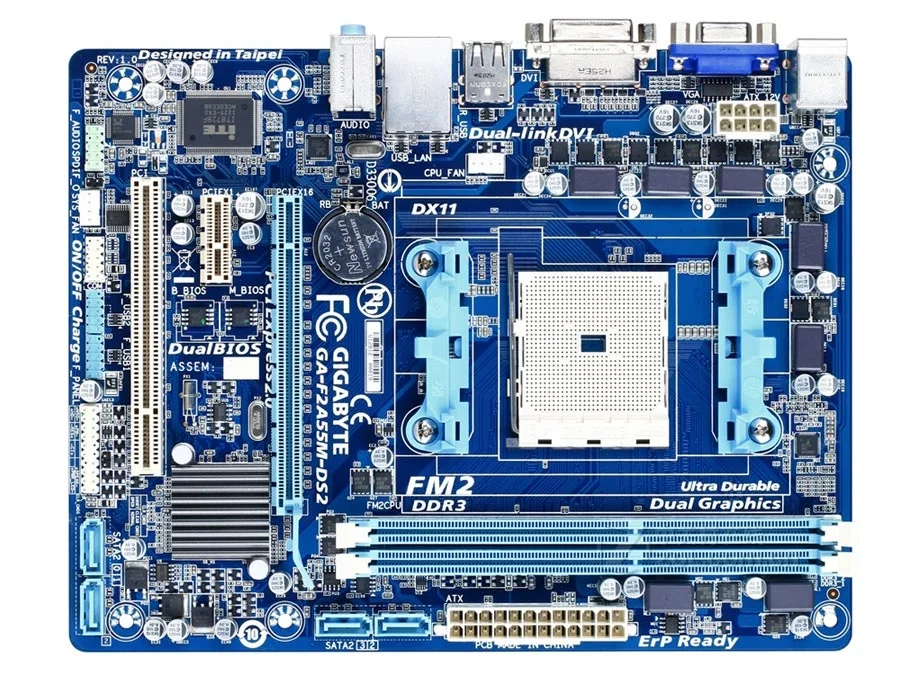 

Free shipping original motherboard for Gigabyte GA-F2A55M-DS2 FM2 DDR3 USB2.0 64GB F2A55M-DS2 A55 motherboard