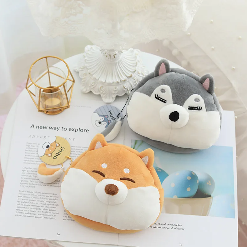 

Japanese Style Husky Shiba Inu Dog Plush Coin Purse Cute Toy Girls Wallet Cosmetic Bag