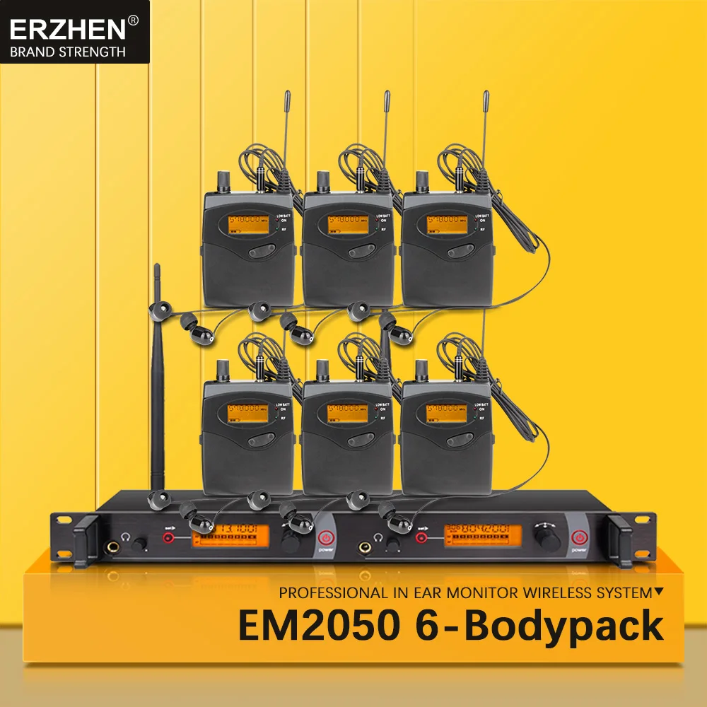 

EM2050 In Ear Monitor Wireless System SR2050 Double transmitter Monitoring 6 bodypack Professional for studio Stage Performance