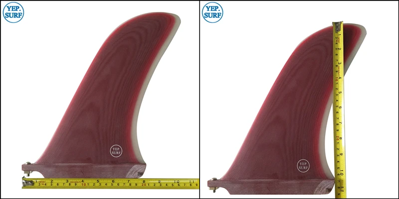 Красный цвет серфинга longboard fin 10,5 дюймов Barbatana Surf 10,5 дюймов Fin стекловолокно в серфинге одиночный плавник stand up paddle
