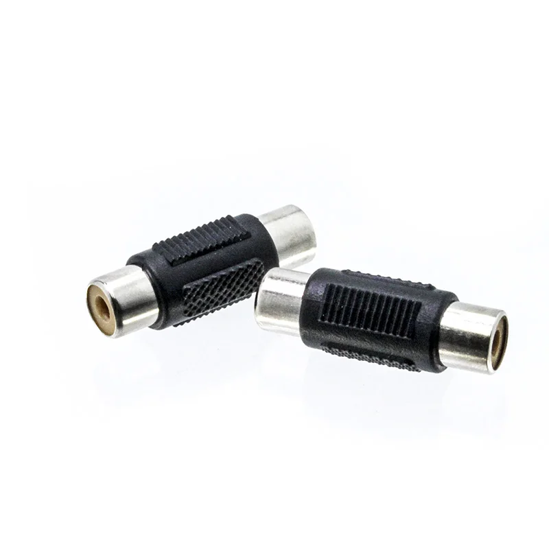 

10 pcs/lot RCA Female to Female AV Plug Connectors Plastic Housing Stereo Audio Horn Plug Channel Dual Crimp Terminal DIY
