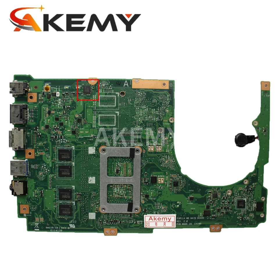 Verkaufen S301L S301LA Motherboard Für Asus S301LA REV 2,2 Mainboard I5-4200-4G Prozessor HD Graphics 4400 100% Getestet