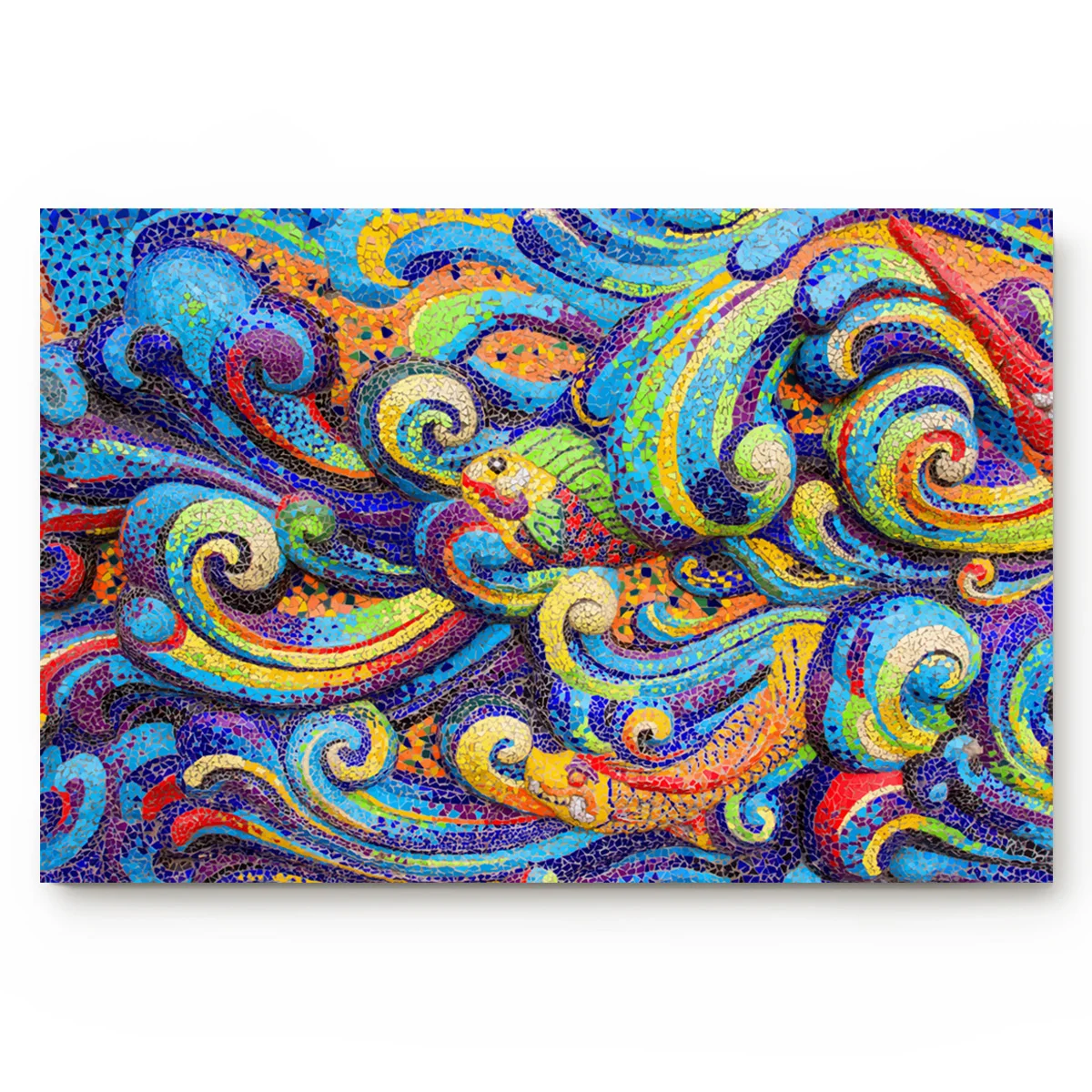 Противоскользящий коврик для ванной и кухни красочные геометрические