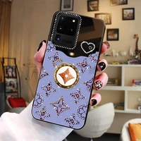 luxury love heart diamond stent with mirror phone case for samsung a51 a71 a90 note20 s20 u a20 a30 a70 s ultra fashion cover
