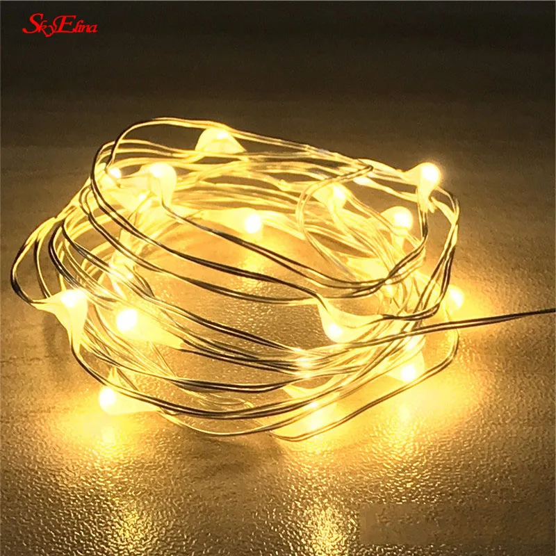 Рождественские украшения для дома 1 м/3 м/5 м/10 м светодиодная гирлянда со вспышкой