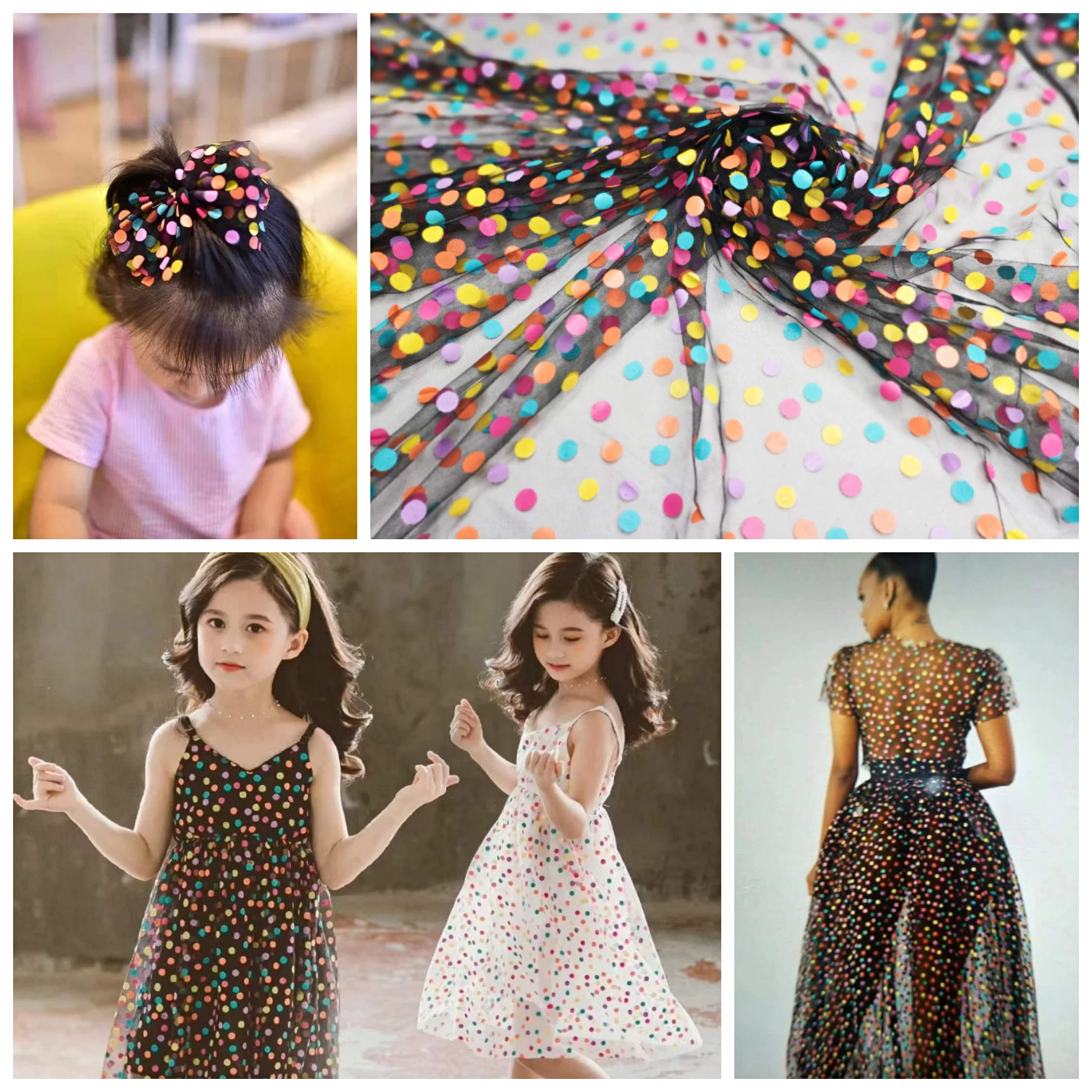 Женская фатиновая юбка пачка в горошек с принтом 5 метров одежда для детей|Ткань| |