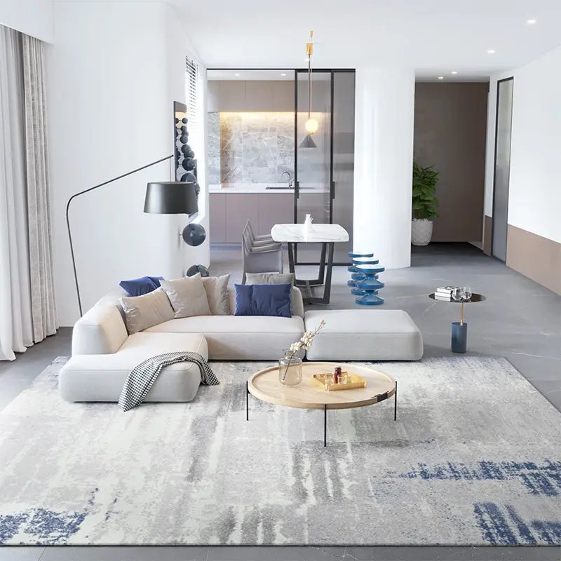 

Turkish Style Living Room Carpet Modern Concise Bedroom Rug European Light Luxury Thickening Coffee Table Floor Lamb Velvet Rug