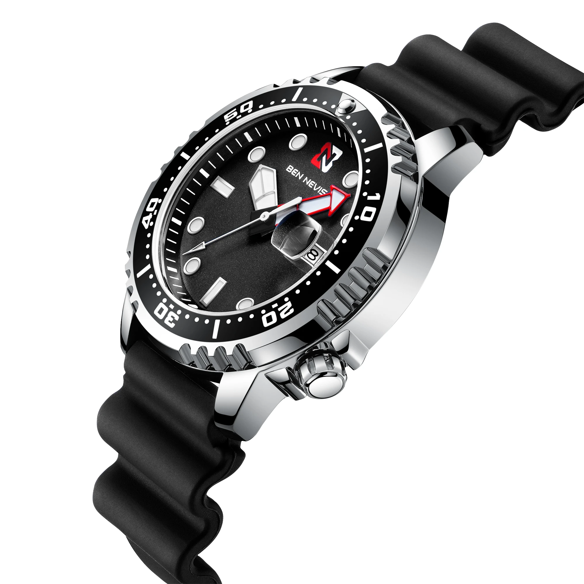

BEN NEVIS New Fashion Leisure Men's Watch Multifunctional Quartz Watch Stainless Steel Men's Watch Ultra Thin Mesh Band Watch