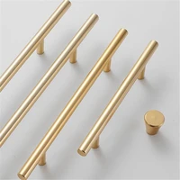 50 380mm t bar brass furniture handles nordic modern cabinet pull wardrobe dresser cupboard drawer cylinder gold pulls knobs
