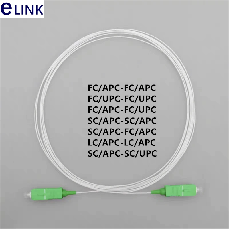 10pcs 1M SC/APC-FC/APC fiber optic patch cord 0.9mm tighted fiber SM Simplex FC/APC-SCA optical fibre jumper SX free shipping
