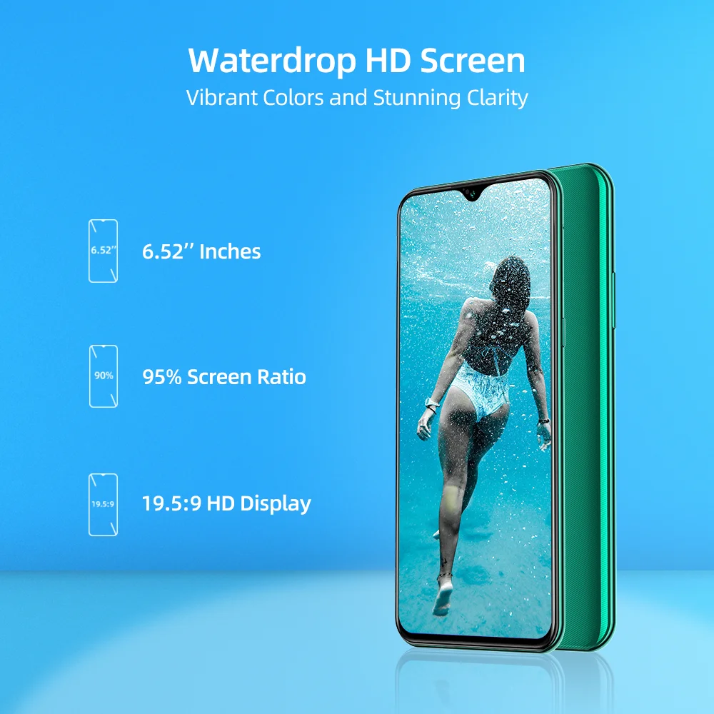 Мобильный телефон DOOGEE X95 4G LTE Android 10 экран 6 52 дюйма тройная камера 13 МП 2 Гб ОЗУ 16 ПЗУ