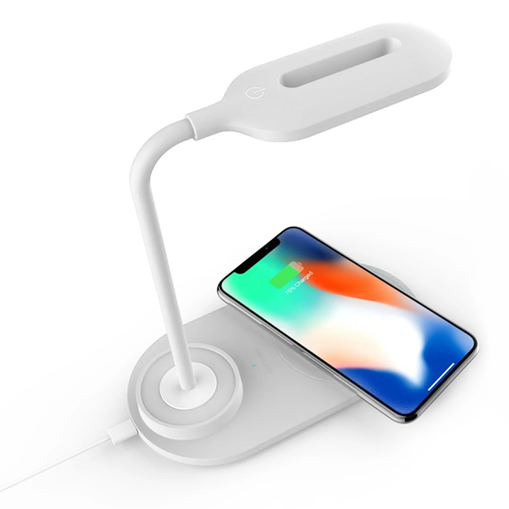 10 Вт Светодиодная настольная лампа Беспроводное зарядное устройство мобильный