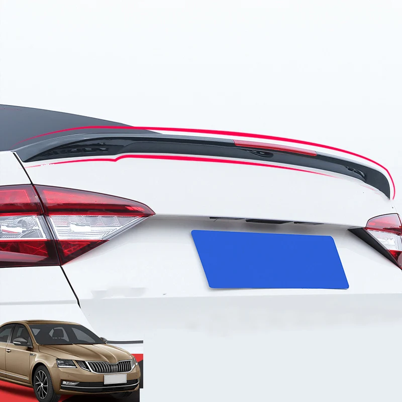 Автомобильный спойлер Lsrtw2017 из АБС пластика для заднего крыла планка Skoda Octavia a7 2018