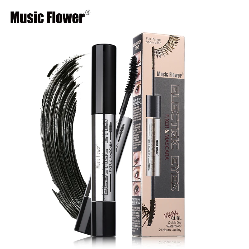 Электрическая Подкручивающая тушь для ресниц брендовая черная Толстая двойная