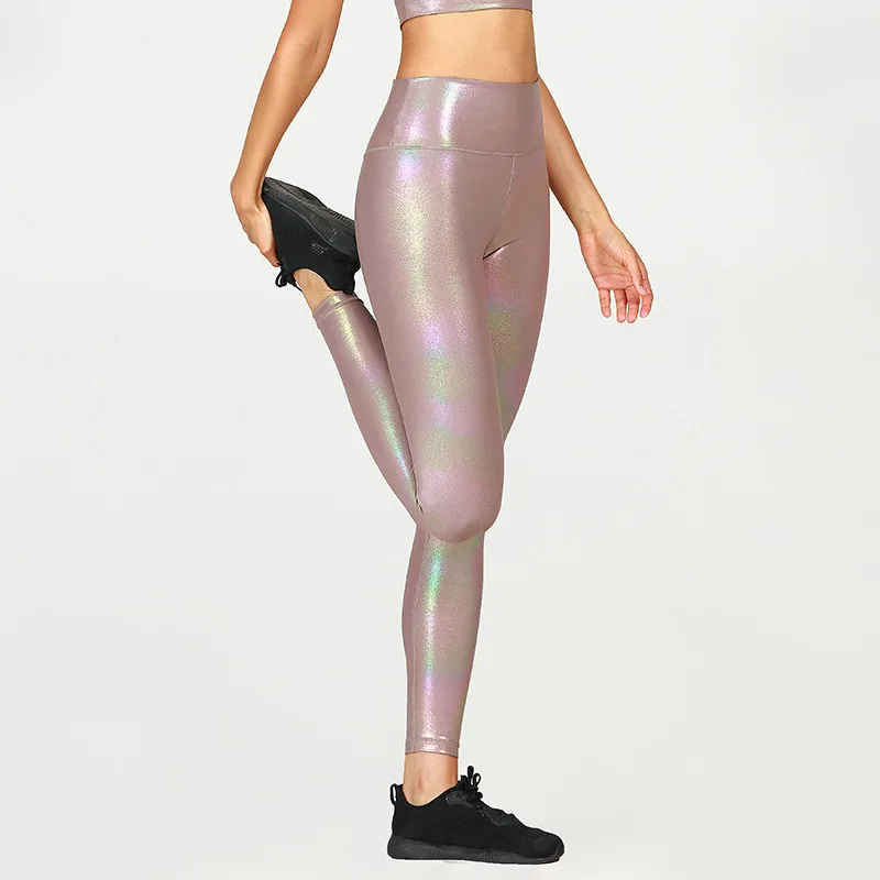 

Stretchy Seamless Leggings Women High Waisted Lounge Breathable High-Intensity Gym Training Scrunch Butt Quick Dry Shiny Tights