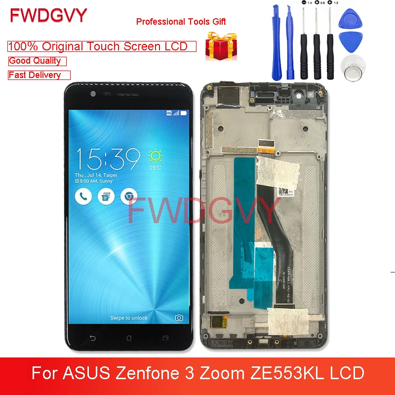 

5.5" Original For Asus Zenfone 3 Zoom ZE553KL LCD Display Touch Screen Digitizer For Zenfone 3 Zoom ZE553KL Z01HD Z01HDA Lcds