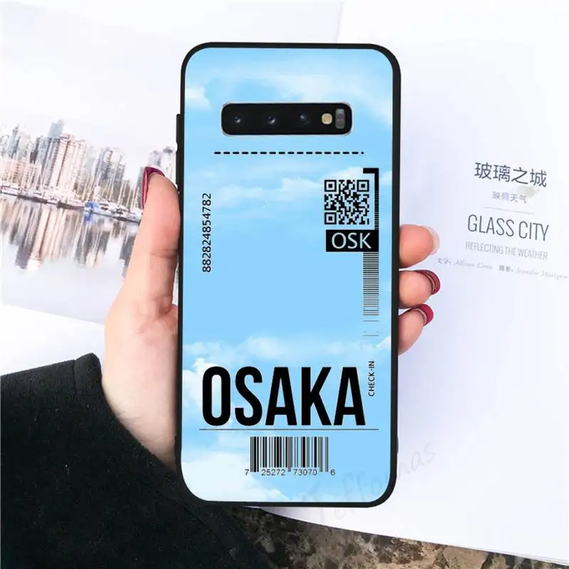 

Clouds Sky air Ticket Phone Case For Samsung galaxy S 8 9 10 20 21 30 A 30 50 51 70 note 10 plus Ultra 5g