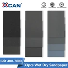 XCAN наждачная бумага для влажной сухой шлифовальной бумаги 33 шт. зернистость 400-7000 абразивный Полировальный Инструмент для дерева металлической наждачной бумаги s