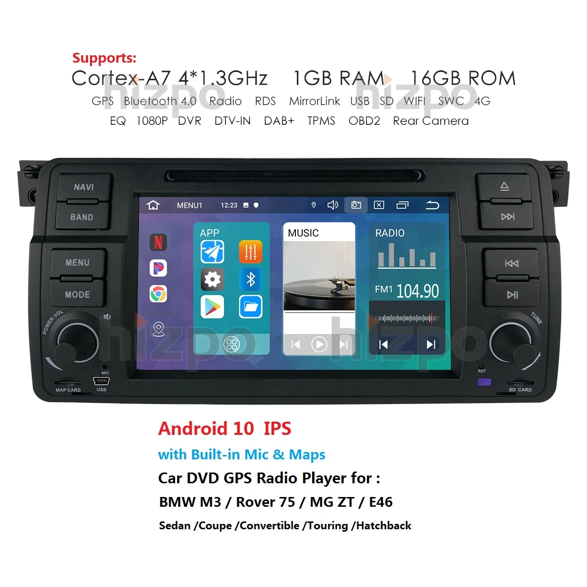 IPS Android10 DVD автомобильный проигрыватель с радио и GPS для BMW E46 M3 1999 2006 MG ZT ROVER 75 Convertible