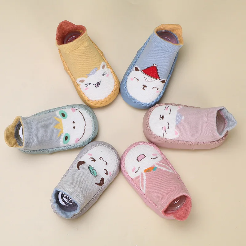 Носки-носки для новорожденных х/б с резиновой подошвой | Детская одежда и обувь