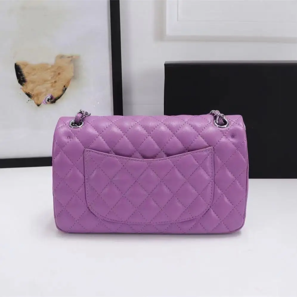 

2021Classic hot style female luxury, high-end leather rhomboid design counter hardware original quality cross-body bag