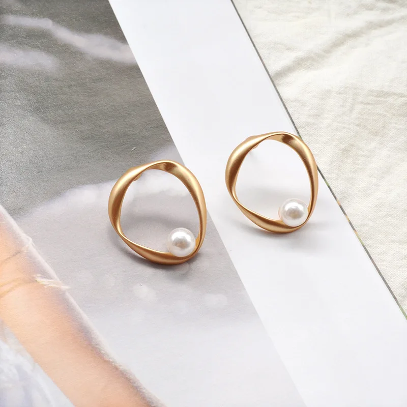 Женские серьги-гвоздики с имитацией жемчуга в Корейском стиле