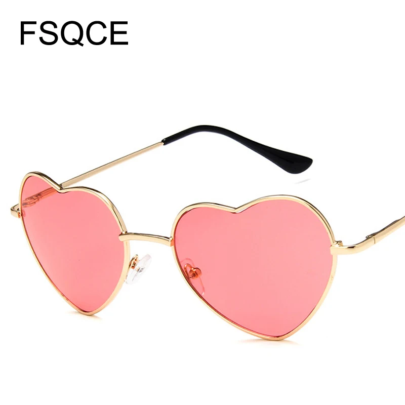 

Fashion Heart Shaped Sunglasses Women Brand Designer Lady Metal Reflective Ties Sunglasses Men's Sunglasses UV400