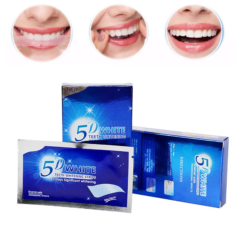 

5D Gel Teeth Whitening Strips White Tooth Dental kit Oral Hygiene Care Strip for false Teeth Veneers Dentist Whiten gel