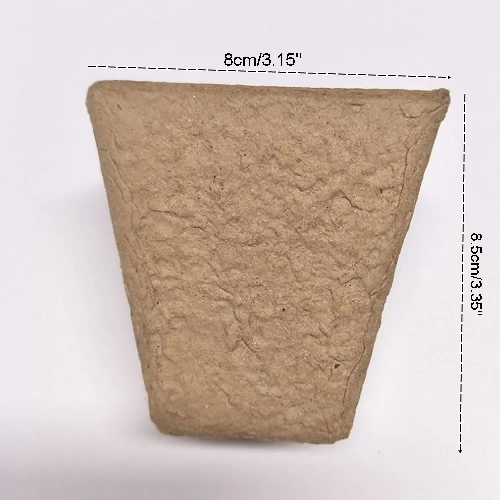 

50 Pieces Square Plant Starter Peat Pots Flower Vegetable Seedlings Nursery Cup Paper Planter Pot Garden Supplies