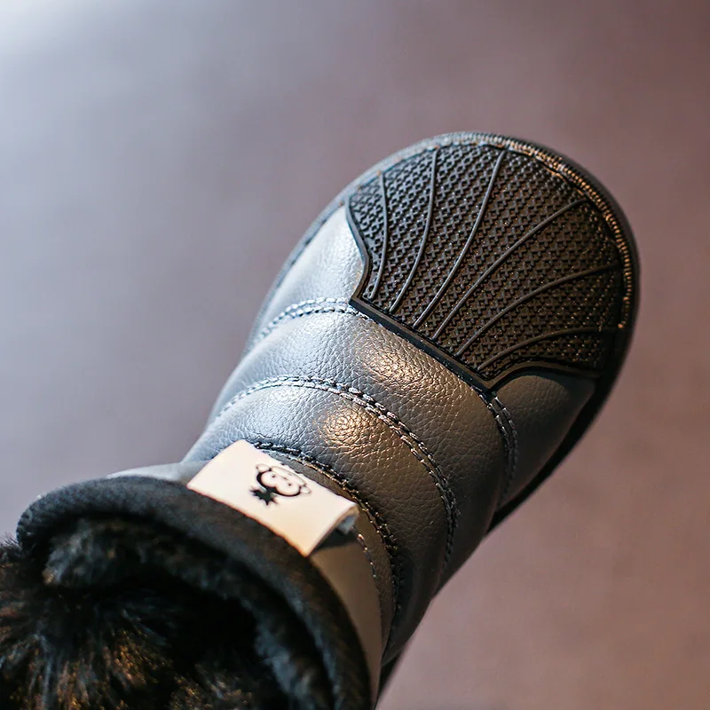 2019 детская обувь зимние детские сапоги теплые водонепроницаемые Нескользящие