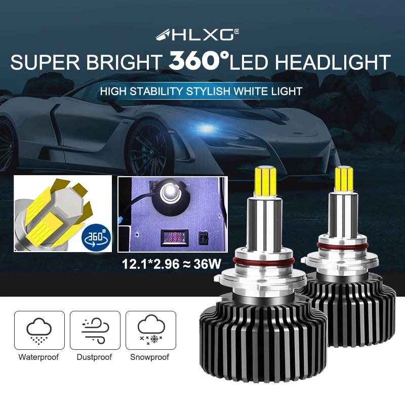 3D автомобильный светильник H4 9005 9006 9012 HB4 HB3 HIR2 H1 H11 H8 H9 Автомобильные фары