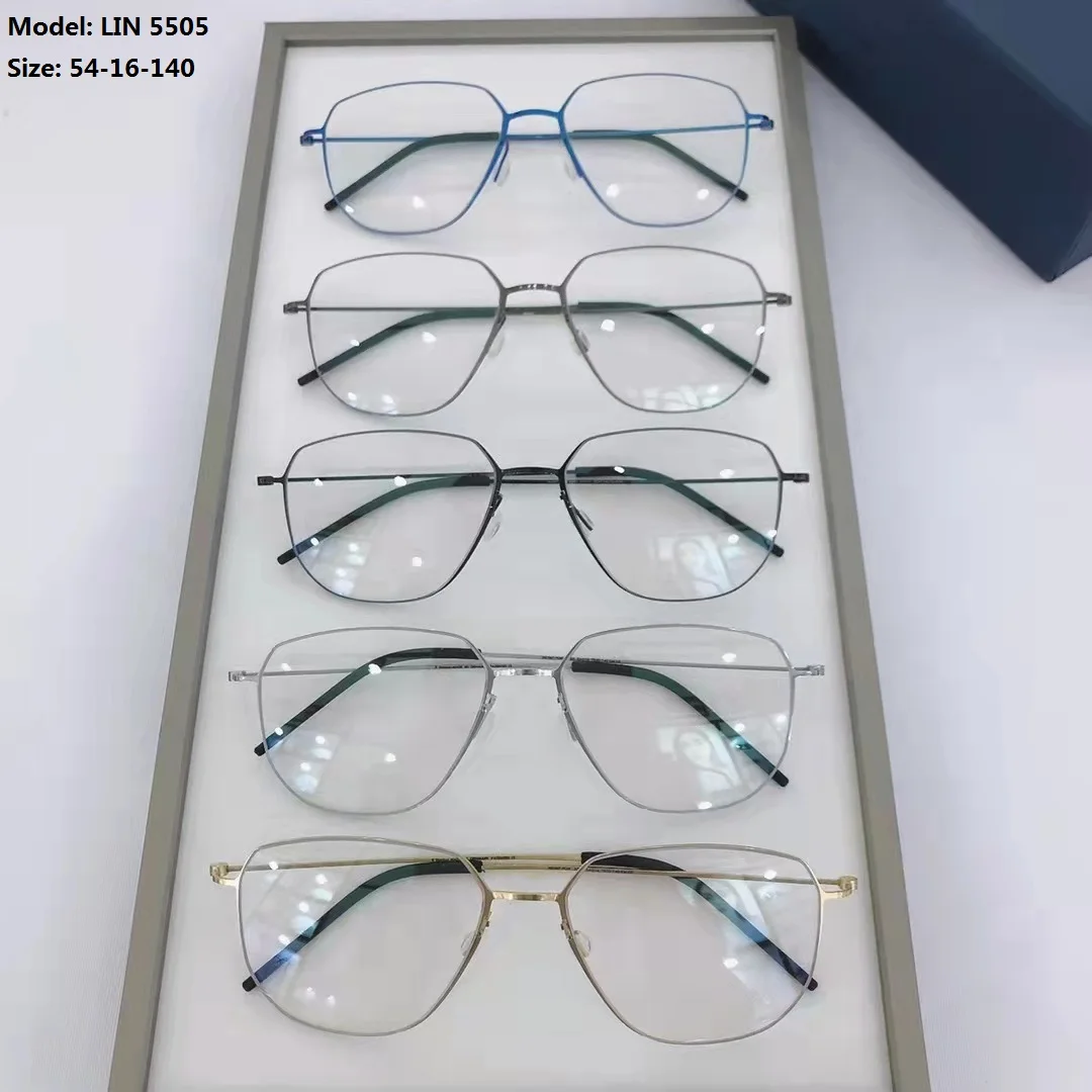 New Denmark Brand Pure Thin Titanium Glasses Frame Men Polygon Ultralight Prescription Eyeglasses Women Optical Eyewear Oculos