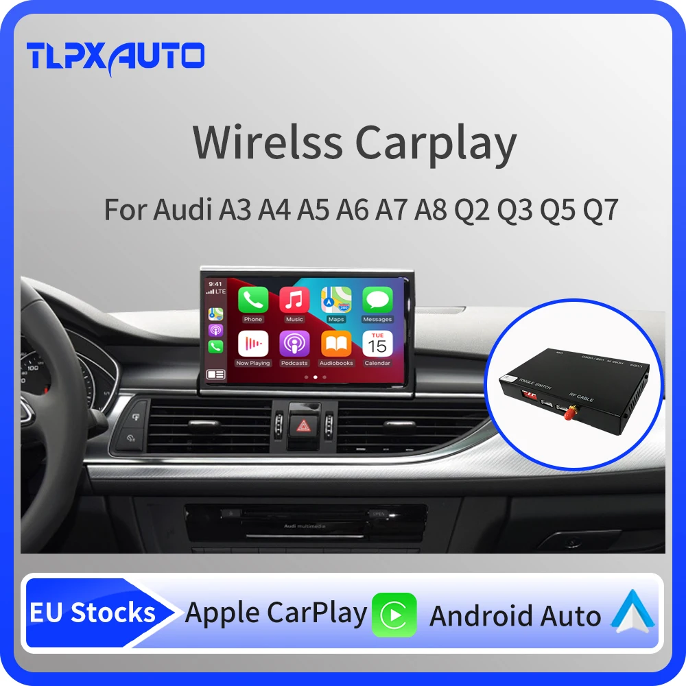 Беспроводной интерфейс CarPlay для AUDI A3 A4 A5 A6 A7 A8 Q5 Q7 оригинальное обновление экрана