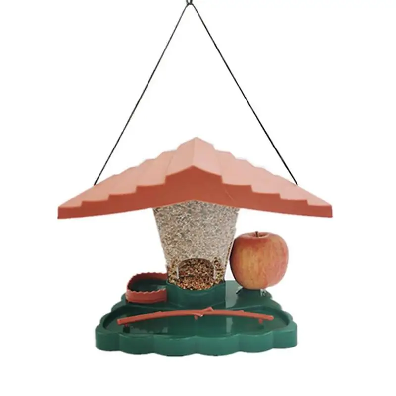 

Bird Feeder with Roof for Outside Hanging Wild Bird Feeder for Garden Yard Decoration Birds Supplies