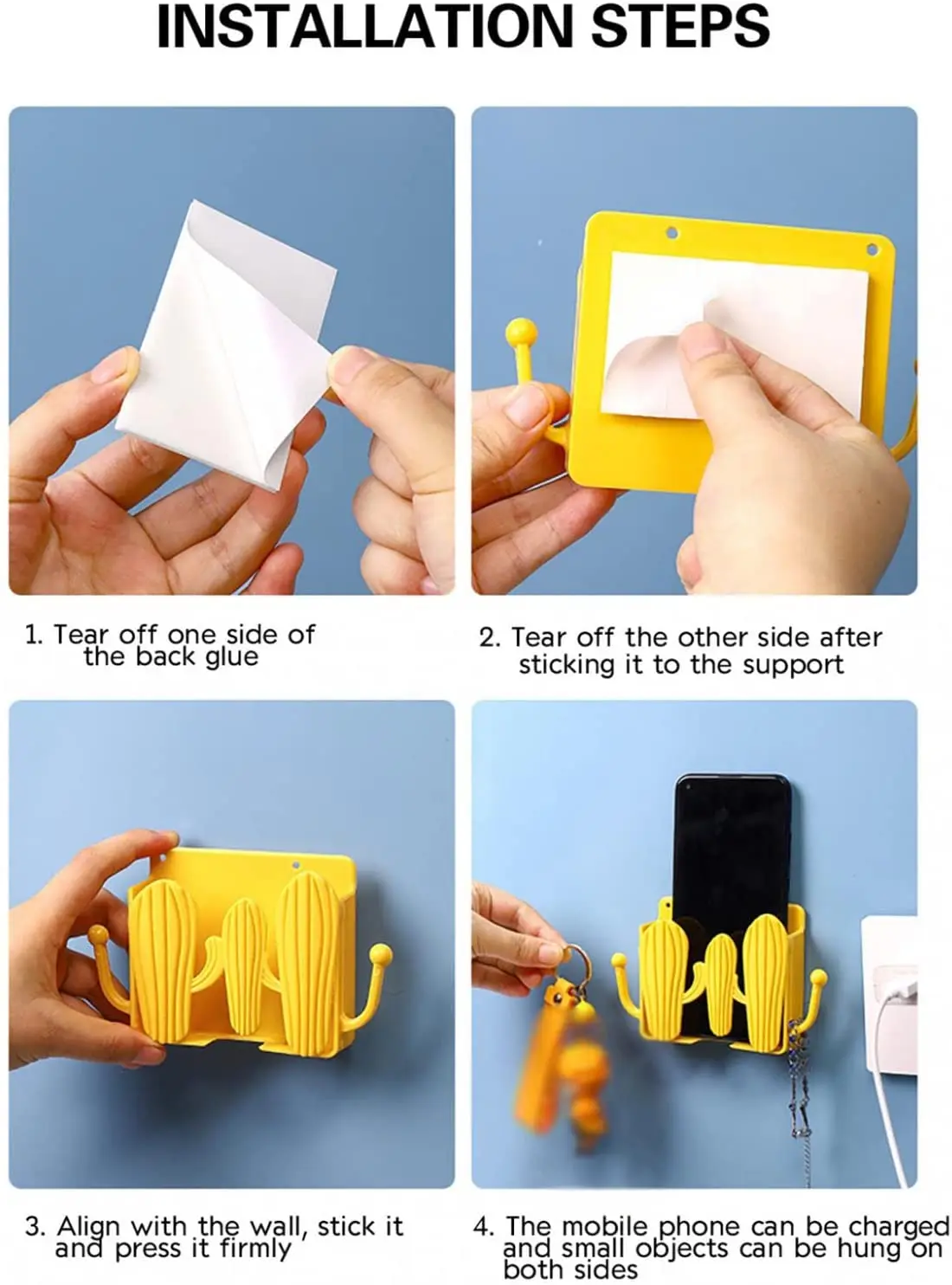 Настенная Подставка для хранения в виде кактуса с дистанционным управлением |