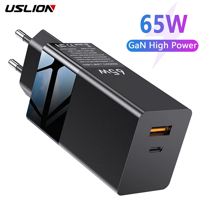 uslion ган 65w зарядное usb устройство quick
